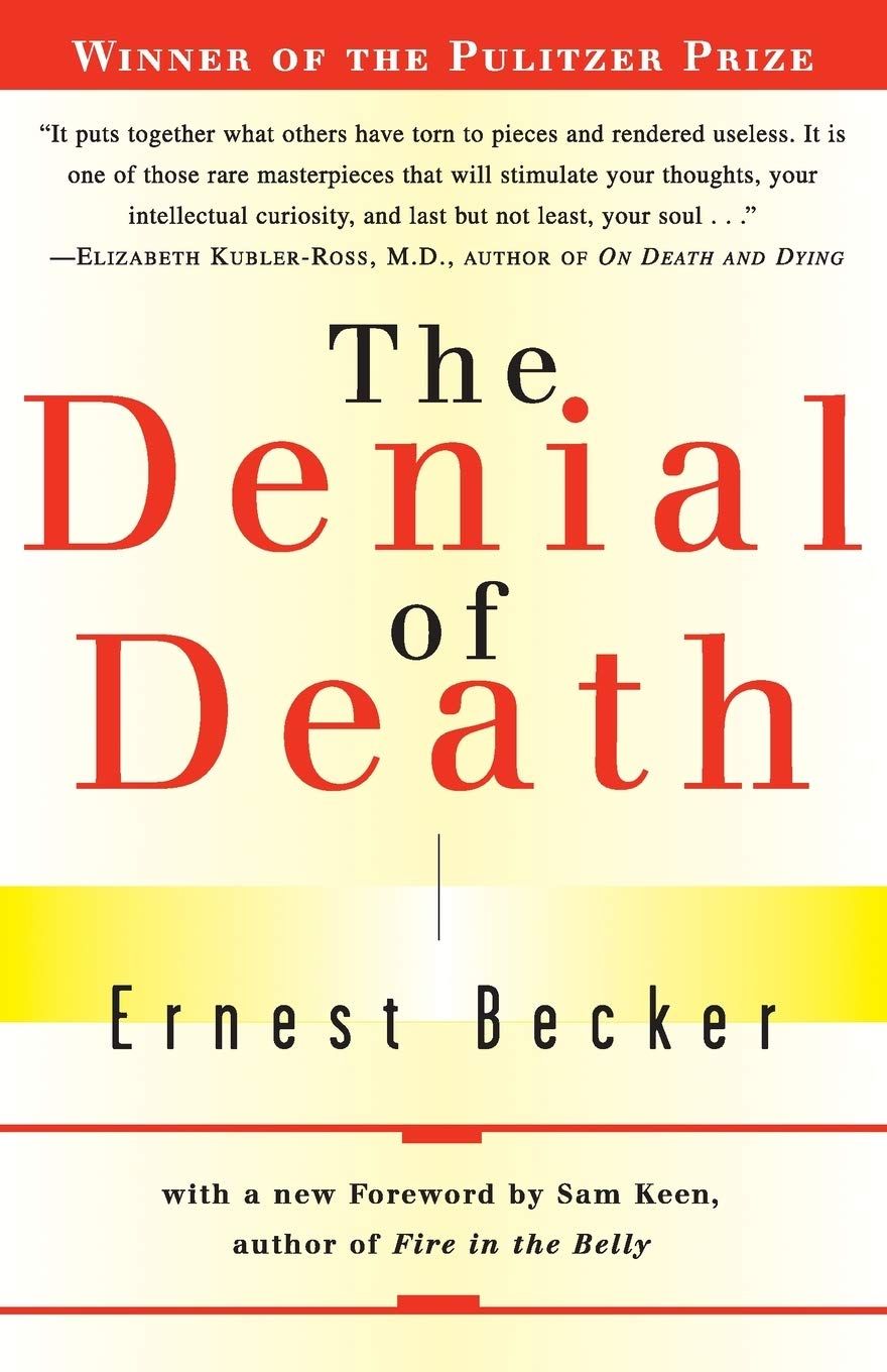 The Denial of Death by Ernest Becker book cover on the LBS website
